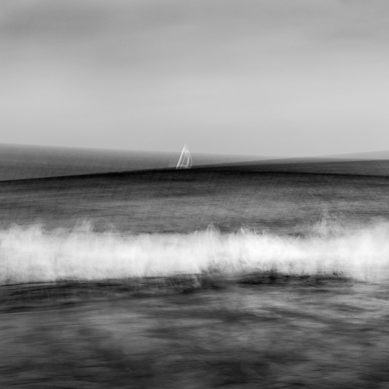 Whitby Bay abstract, monochrome