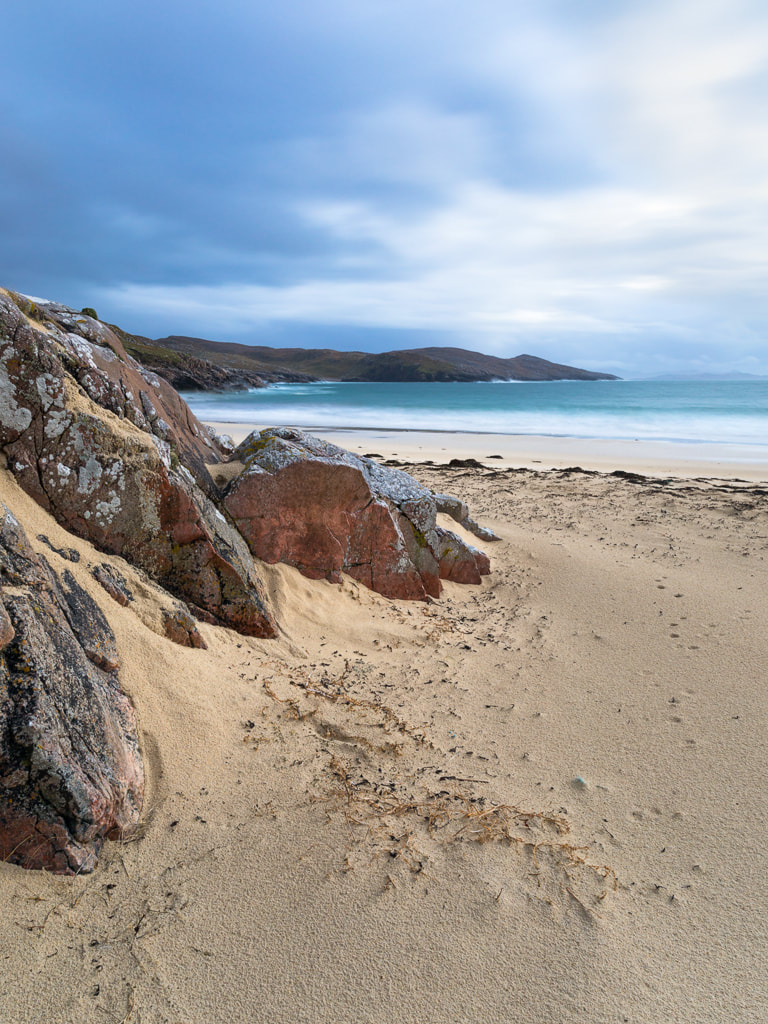 Rocks and Sea, Isle of Harris, Outer Hebrides, Scotland. Vertical photo